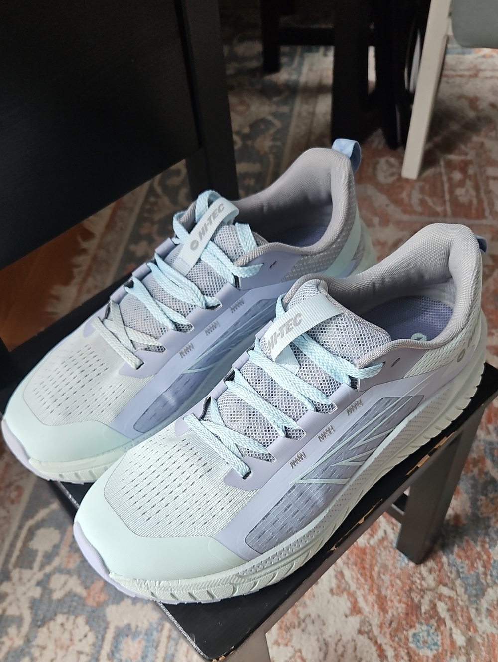 Hi-Tec Women's Blue and Gray Athletic Trail Sneaker